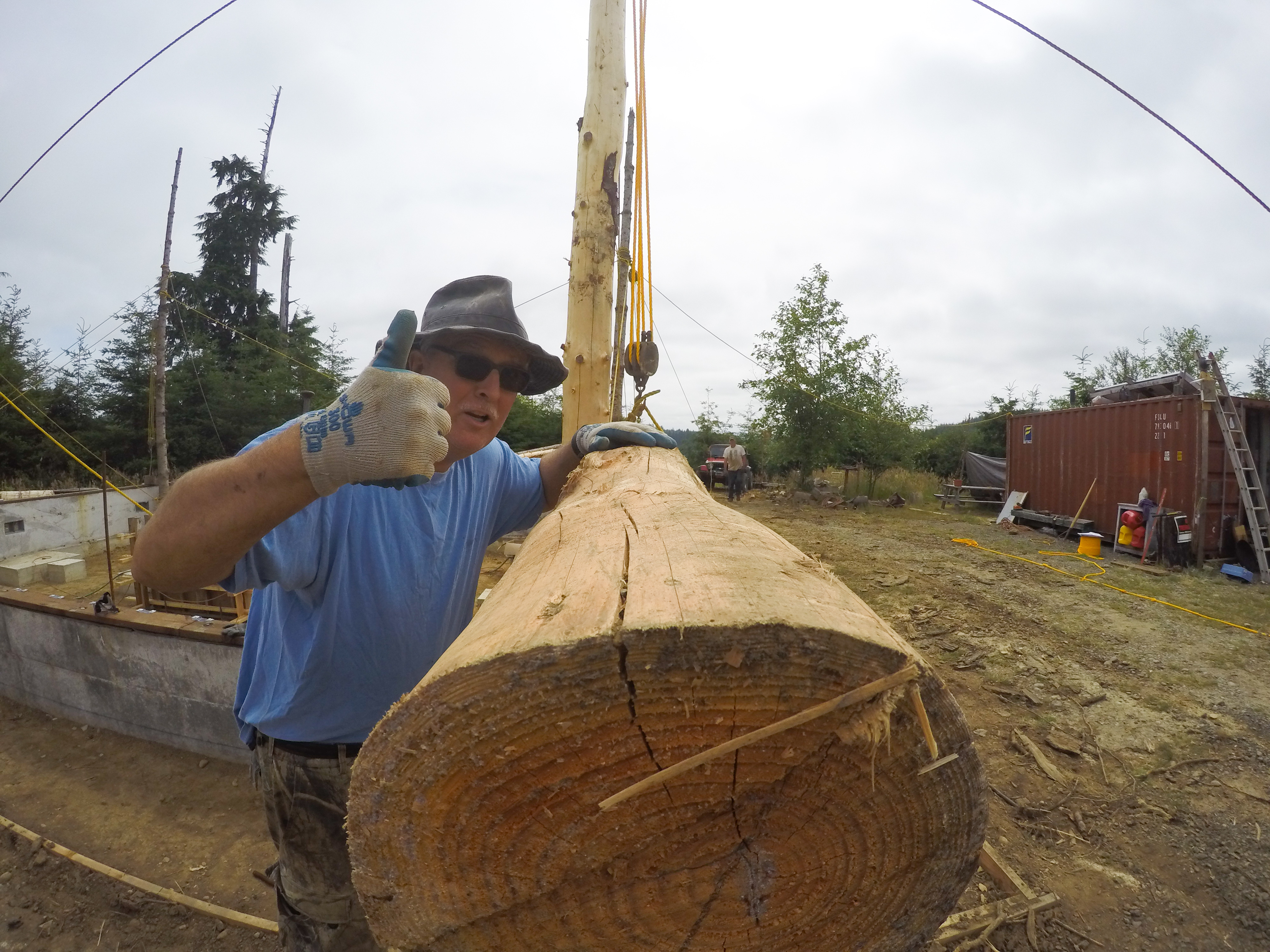 First Row of Logs! | logcabinfromscratch